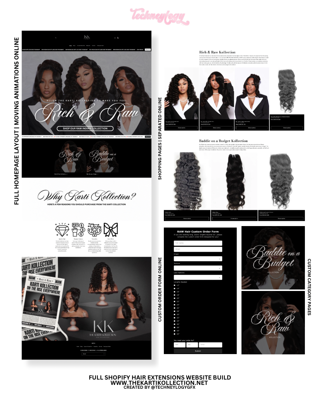 Hair Extensions Site | Full Website Build | NO APPTS